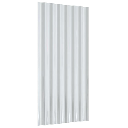 Dachpaneele 12 Stk. Verzinkter Stahl Grün 80x36 cm