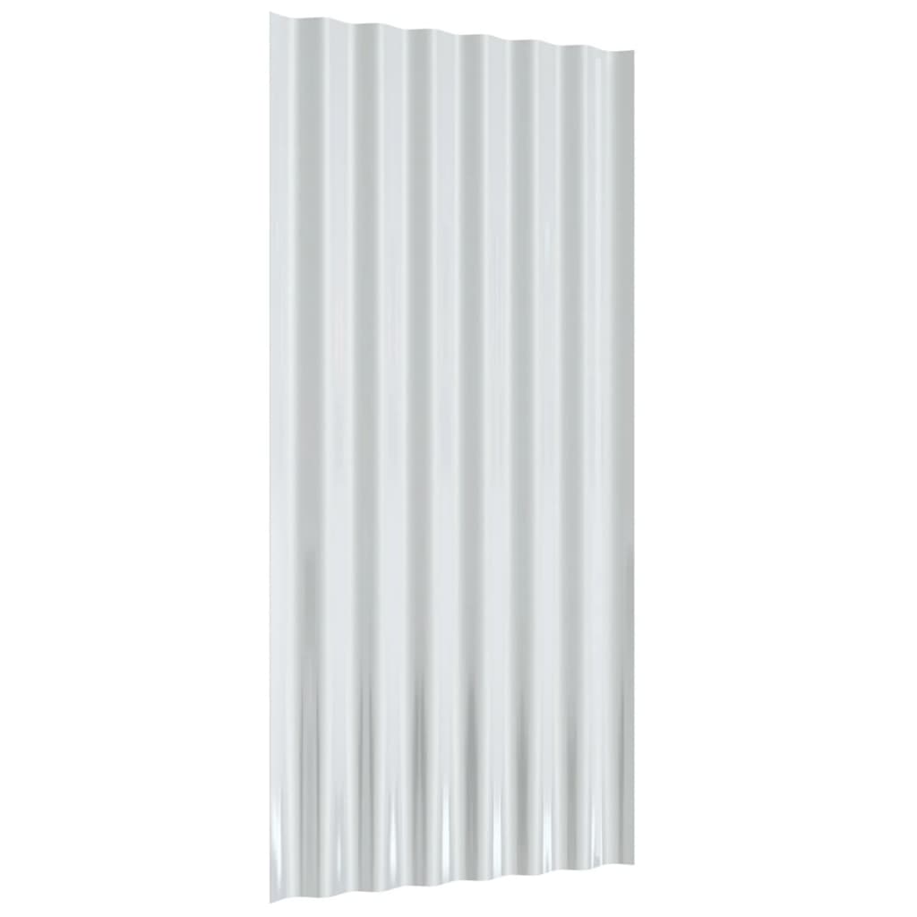 Dachpaneele 12 Stk. Verzinkter Stahl Braun 80x36 cm