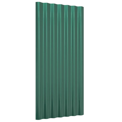Dachpaneele 36 Stk. Verzinkter Stahl Grün 80x36 cm