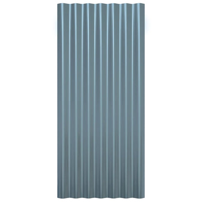 Dachpaneele 36 Stk. Verzinkter Stahl Grau 80x36 cm