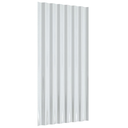 Dachpaneele 36 Stk. Verzinkter Stahl Grau 80x36 cm
