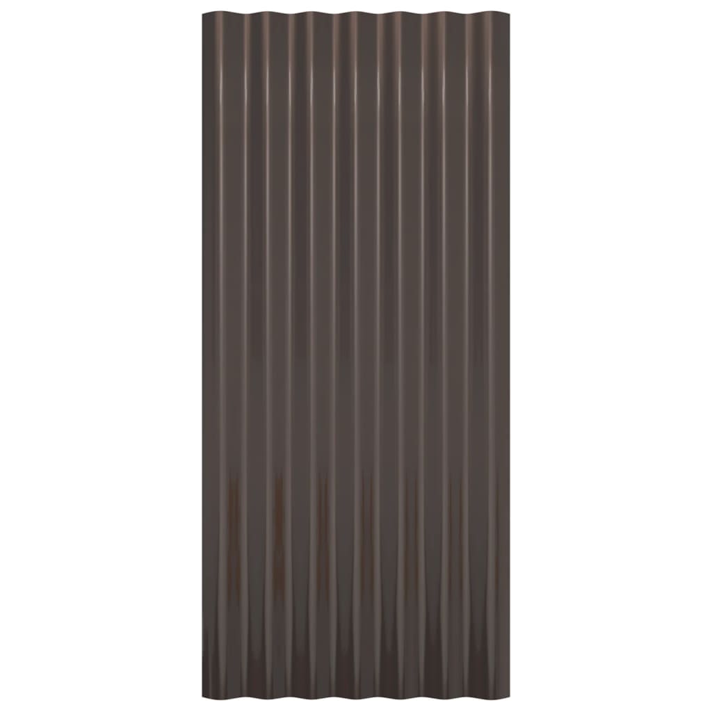 Dachpaneele 36 Stk. Verzinkter Stahl Braun 80x36 cm