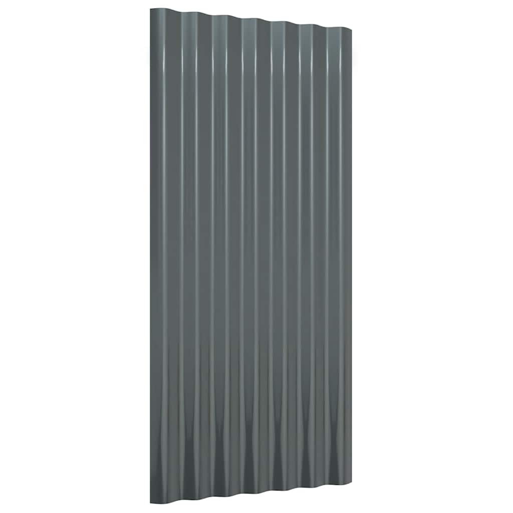 Dachpaneele 36 Stk. Verzinkter Stahl Anthrazit 80x36cm