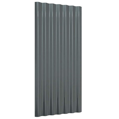 Dachpaneele 36 Stk. Verzinkter Stahl Anthrazit 80x36cm