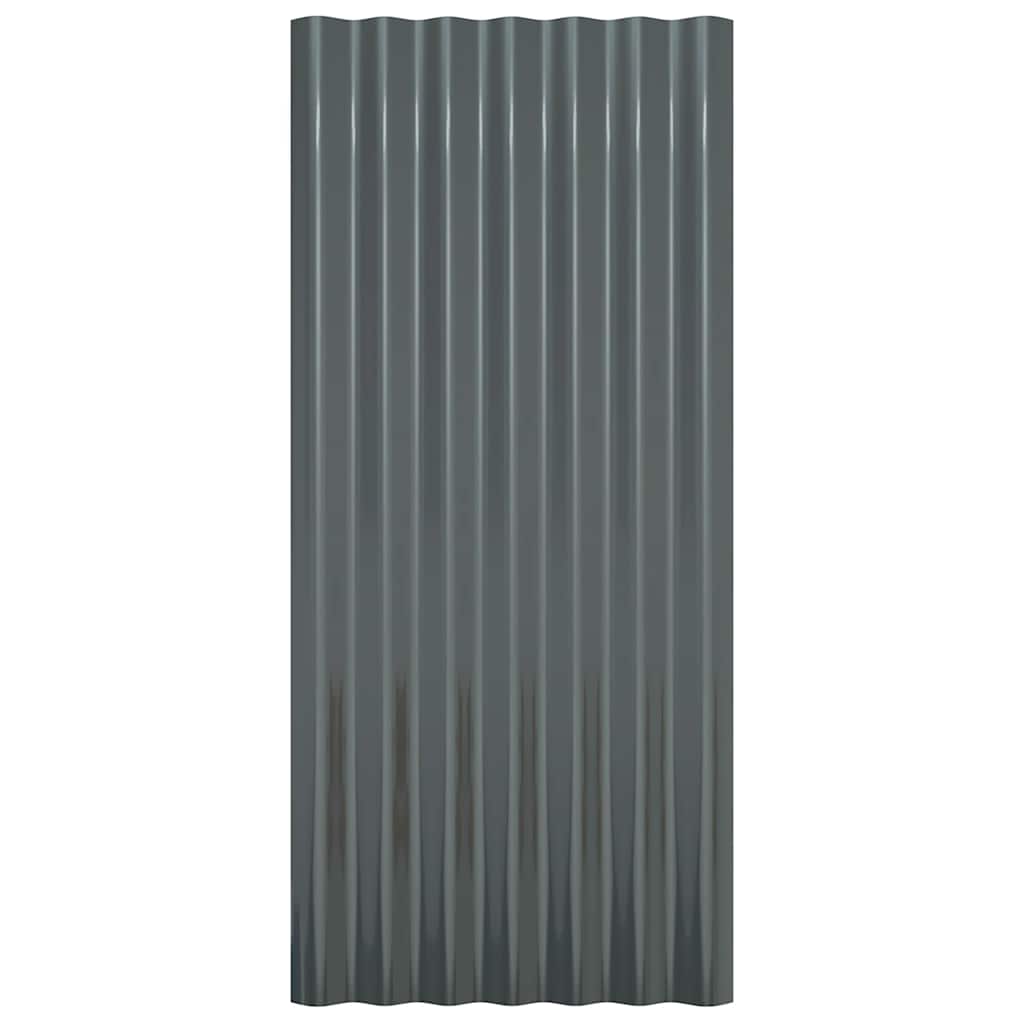 Dachpaneele 36 Stk. Verzinkter Stahl Anthrazit 80x36cm