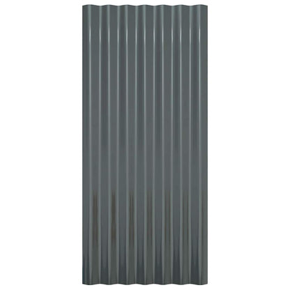 Dachpaneele 36 Stk. Verzinkter Stahl Anthrazit 80x36cm