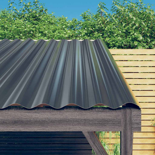 Dachpaneele 36 Stk. Verzinkter Stahl Anthrazit 80x36cm