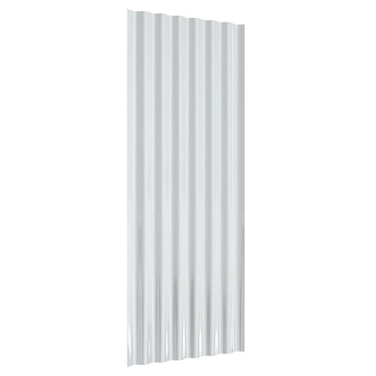Dachpaneele 12 Stk. Verzinkter Stahl Grün 100x36 cm