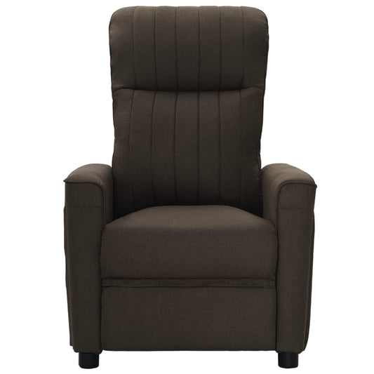 Massagesessel Dunkelbraun Stoff