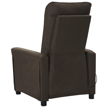 Massagesessel Dunkelbraun Stoff