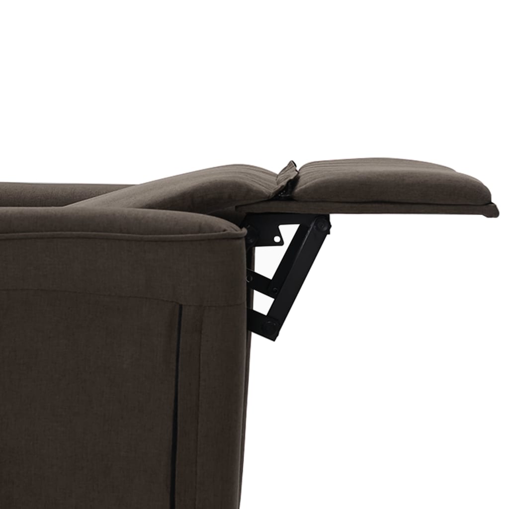 Massagesessel Dunkelbraun Stoff