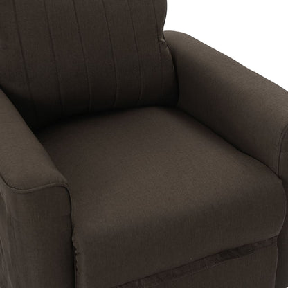 Massagesessel Dunkelbraun Stoff