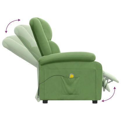 Massagesessel Hellgrün Samt