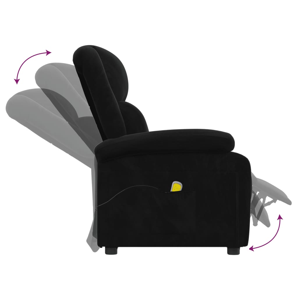 Massagesessel Schwarz Samt
