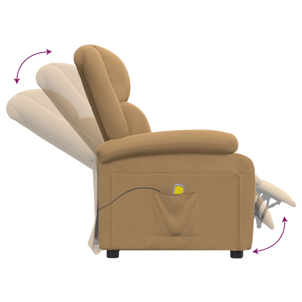 Massagesessel Braun Samt