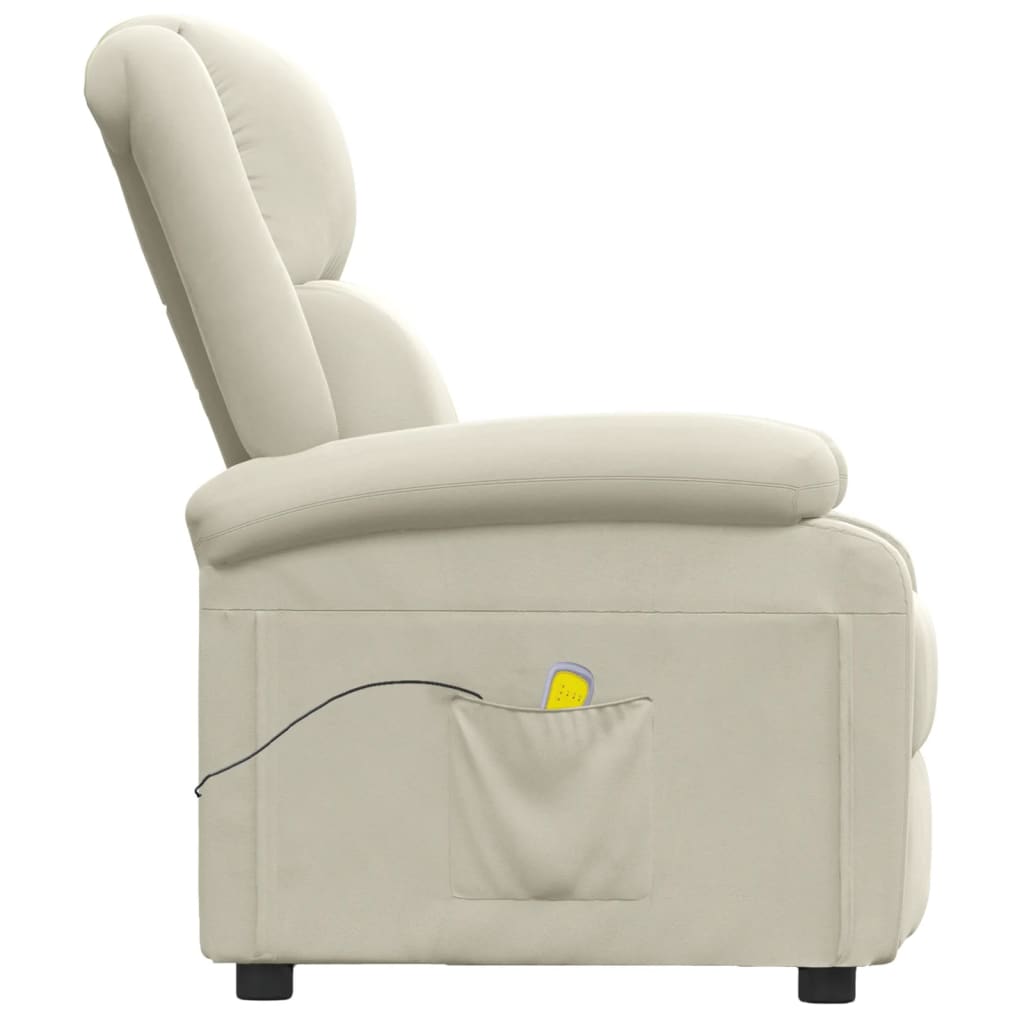 Massagesessel Creme Samt
