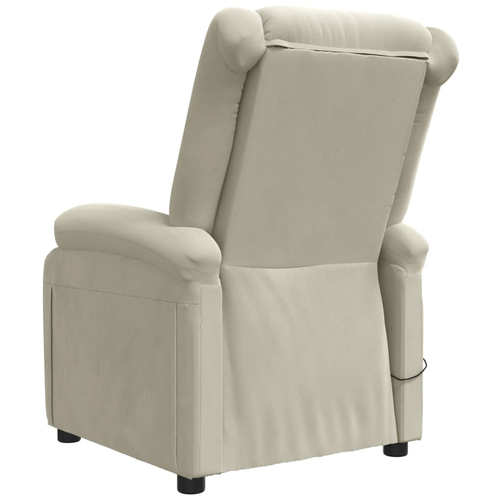 Massagesessel Creme Samt