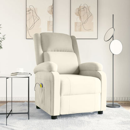 Massagesessel Creme Samt