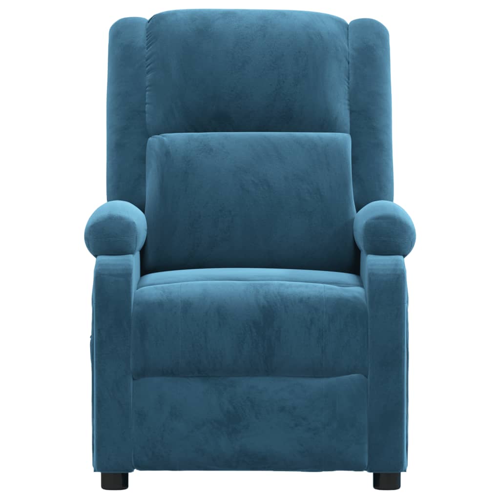 Massagesessel Blau Samt