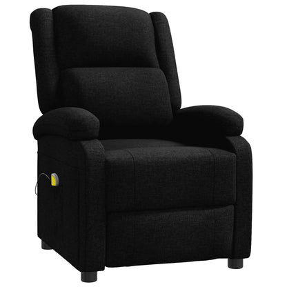 Ohrensessel mit Massagefunktion Schwarz Stoff