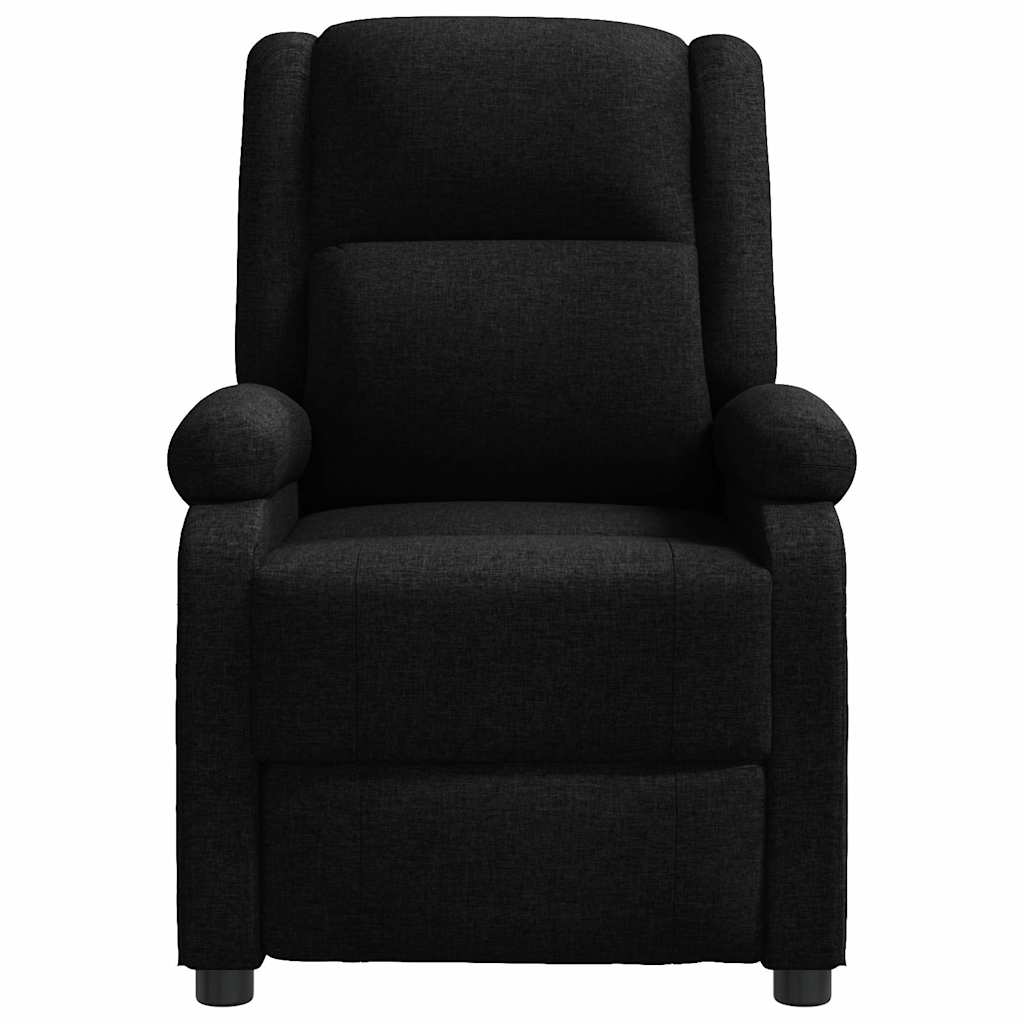 Ohrensessel mit Massagefunktion Schwarz Stoff