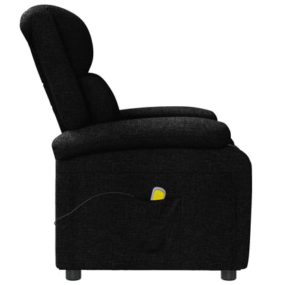 Ohrensessel mit Massagefunktion Schwarz Stoff