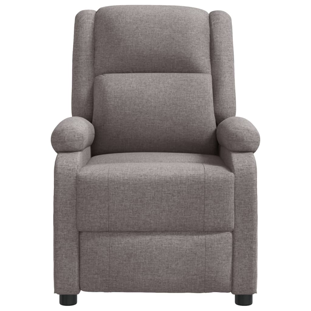 Ohrensessel mit Massagefunktion Taupe Stoff