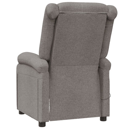 Ohrensessel mit Massagefunktion Taupe Stoff