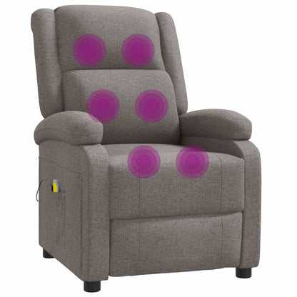 Ohrensessel mit Massagefunktion Taupe Stoff