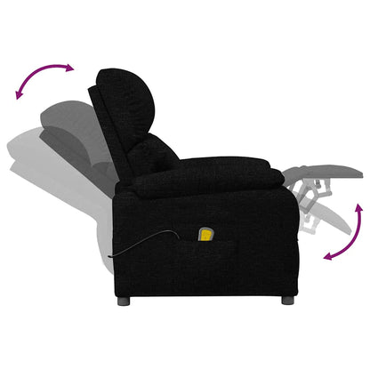 Massagesessel Schwarz Stoff