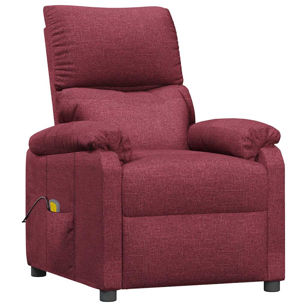 Massagesessel Weinrot Stoff