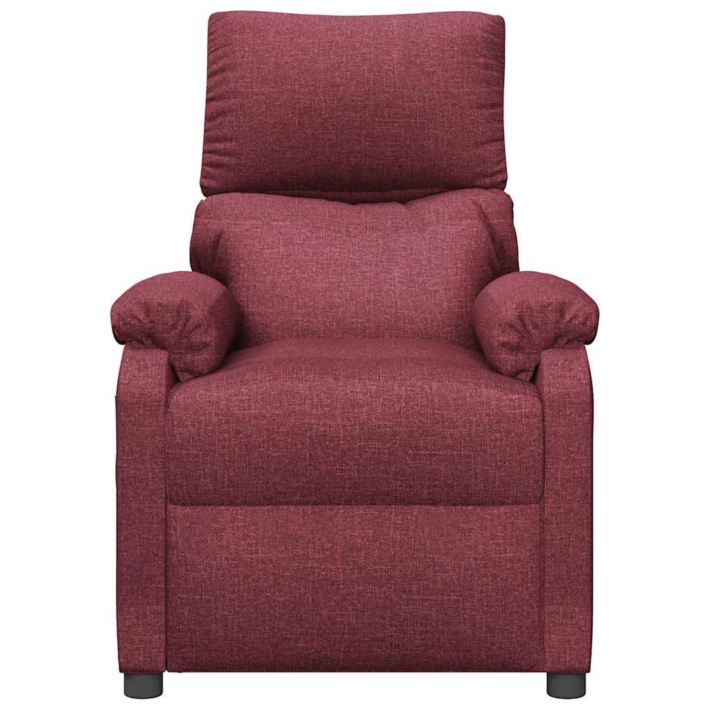 Massagesessel Weinrot Stoff