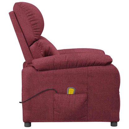 Massagesessel Weinrot Stoff