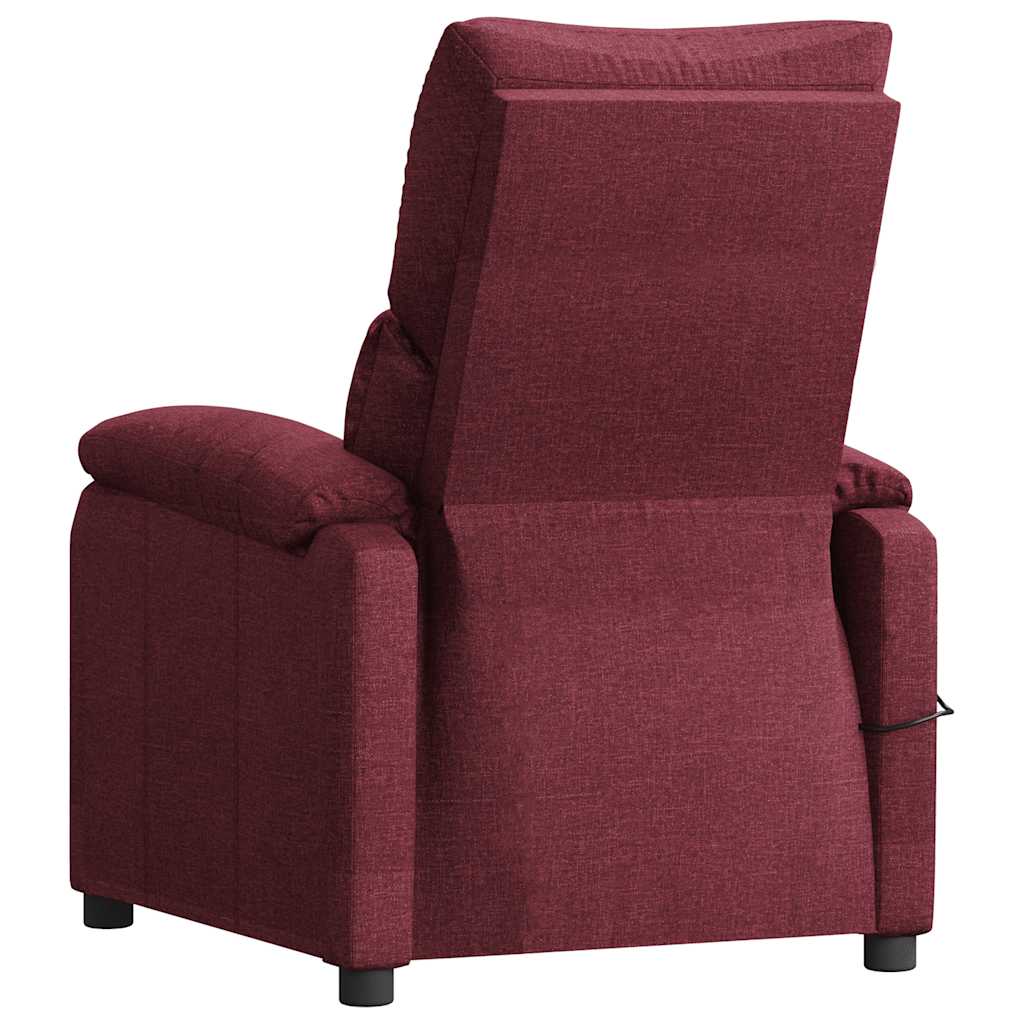 Massagesessel Weinrot Stoff