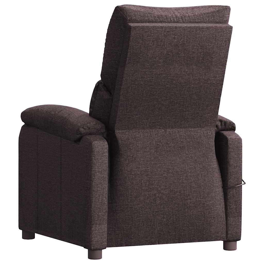 Massagesessel Dunkelbraun Stoff