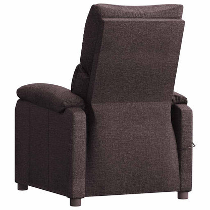 Massagesessel Dunkelbraun Stoff