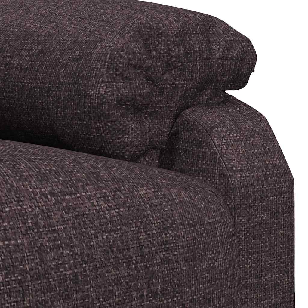 Massagesessel Dunkelbraun Stoff
