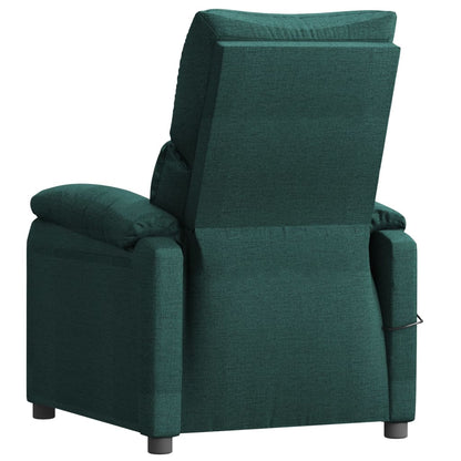 Massagesessel Dunkelgrün Stoff