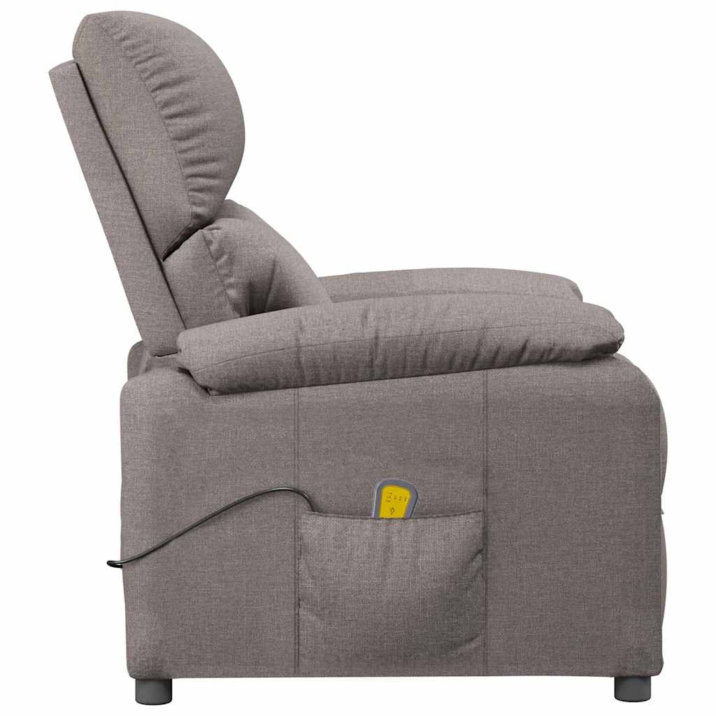 Massagesessel Taupe Stoff