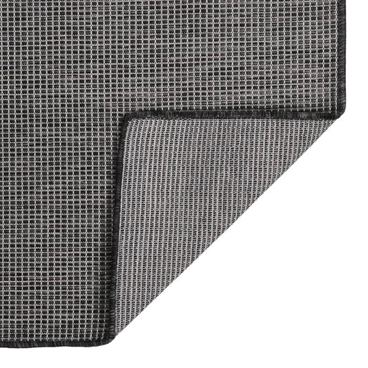 Outdoor-Teppich Flachgewebe 80x250 cm Grau