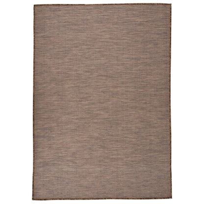 Udendørs Tæppe Fladvævet 160x230 cm Brun