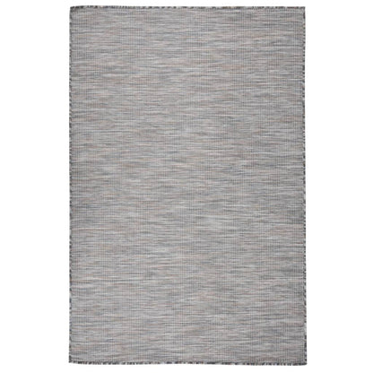 Outdoor-Teppich Flachgewebe 120x170 cm Braun und Blau