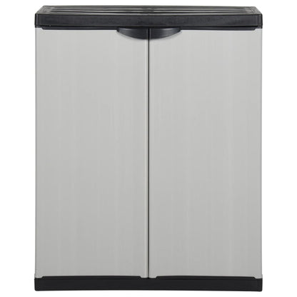 Garten-Lagerschrank mit 1 Boden Grau und Schwarz 68x40x85 cm