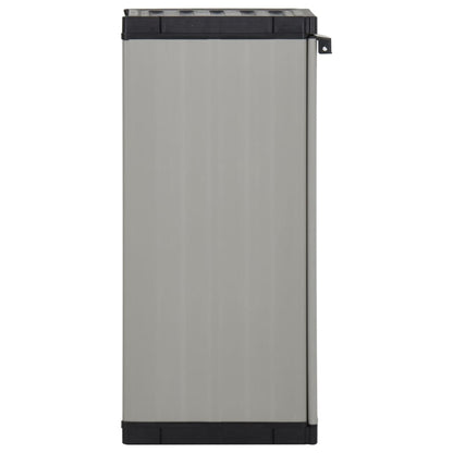 Garten-Lagerschrank mit 1 Boden Grau und Schwarz 35x40x85 cm