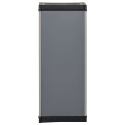 Garten-Lagerschrank mit 1 Boden Grau und Schwarz 35x40x85 cm