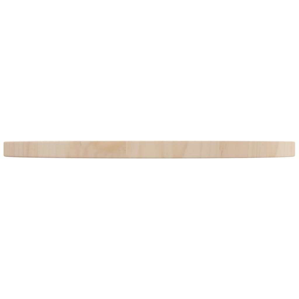 Tischplatte Ø50x2,5 cm Massivholz Kiefer