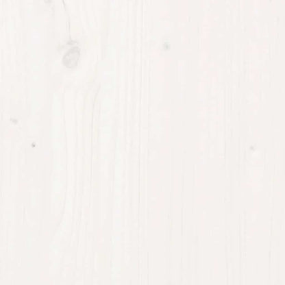 Tischplatte Weiß Ø50x2,5 cm Massivholz Kiefer