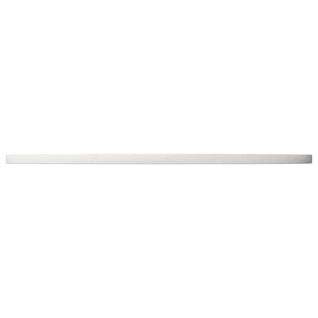 Tischplatte Weiß Ø90x2,5 cm Massivholz Kiefer