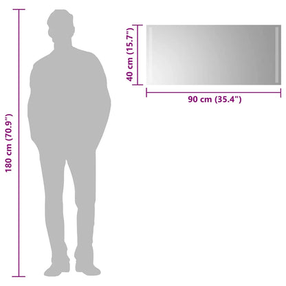 LED-Badspiegel 90x40 cm