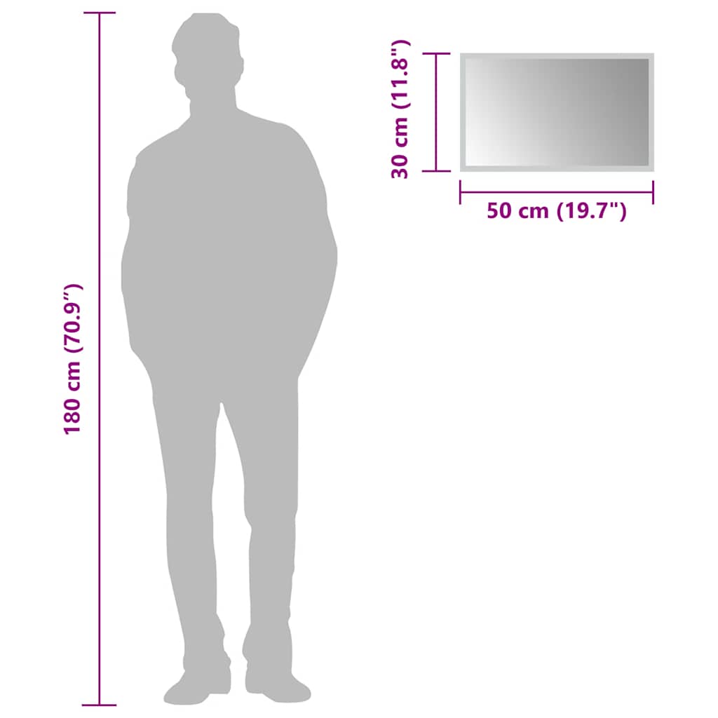 LED-Badspiegel 50x30 cm